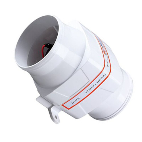 4" Inline-Schiffsbilgenlüfter 12V 270 CFM Leise Bootsweiß 2