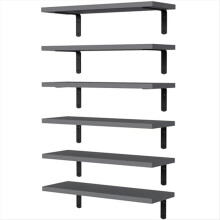 Estantes flotantes, estantes de madera para decoración de pared, estante de baño montado, almacenamiento gris