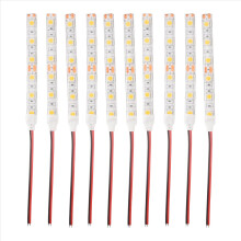 10 Stück 10 cm wasserdichte warmweiße 5050 LED-Streifenleuchten DC 12V für Wohnwagen, Boote und Autos