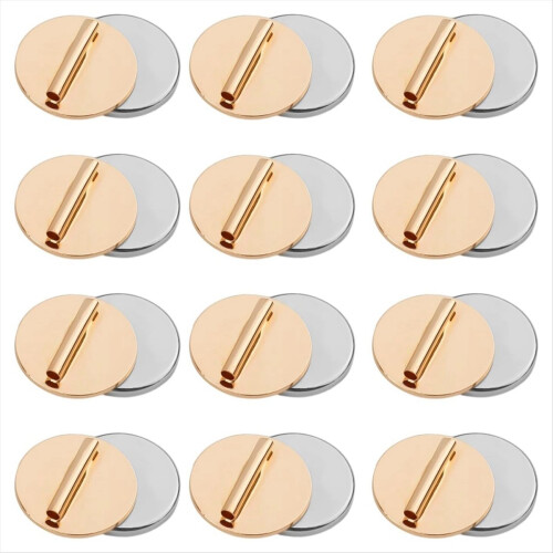 Convertitore per spilla mini da 12 pezzi, con retro magnetico in metallo, convertitore sicuro per sciarpe, hijab e scialli (oro)