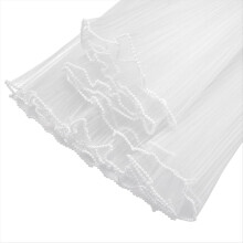 Papel de regalo para ramos, 3 piezas, 28 cm x 4,5 yardas cada una, con borde perlado, color blanco