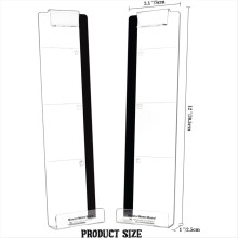 Conjunto de 2 Quadros de Avisos Multifuncionais para Monitor de Computador, Visor Transparente para Escritório e Mesa