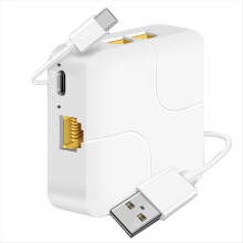 Neuer Gigabit-1-zu-4-Splitter, 1000-Mbit/s-Netzwerkverteiler, Switch-Extender mit integriertem Switching-Chip