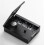 Leitor de cassetes estéreo retrô preto com função de reversão automática e Bluetooth. 6