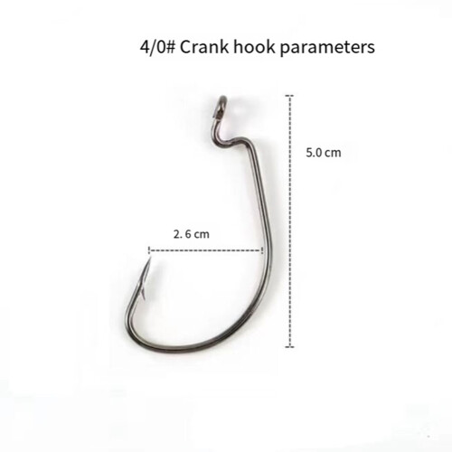Γάντζος με φαρδιά κοιλιά Luya Red Worm Fish 4/0 2
