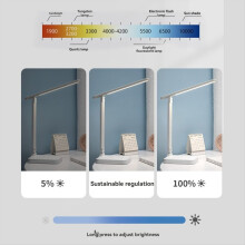 Lampe de bureau blanche de protection oculaire, double alimentation par batterie USB, tactile et pliable