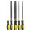 Conjunto de 5 cabos ergonômicos para limas de metal de 14 polegadas, com furos redondos e retangulares de 4,25 polegadas. 7