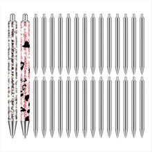 30 unidades de blanks de aço inoxidável para canetas DIY com glitter, resina epóxi, pintura artesanal, presentes e negócios.