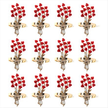 Valentinsrosen-Serviettenringe, 12er-Set – Handgefertigte Tischhalter, Geschenk für Hochzeiten, festliche Anlässe und Valentinstag