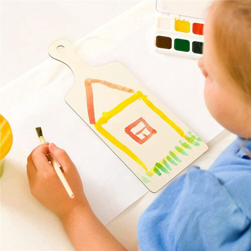 Λεία ξύλινη σανίδα κοπής DIY, εργαλεία διακόσμησης κουζίνας, συσκευασία 12 τεμαχίων 2