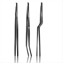 stuks 30 cm fijne pincettang, extra lange roestvrijstalen kookpincet, multifunctionele punten, keuken serveertang