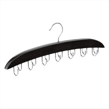 Organizador de cinturones para armario con 14 ganchos de madera resistente para organizar y almacenar accesorios.