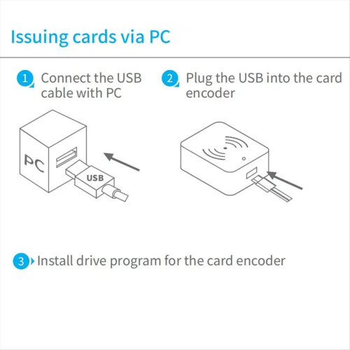 TTLOCK Smart Card Encoder NFC 13.56M M1 IC Reader RFID Chip Scanner voor TT Hotel Verhuur Systeem Software 2