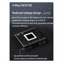 4-fach Desktop-Ladegerät mit vollständigem Protokoll, Multifunktions-Schnelllademodul PD SW3518 Buck 400W QC3.0