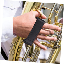 Handauflage zum Schutz von Waldhörnern mit Gurtpolster, Musikinstrumente, Ledergriffe