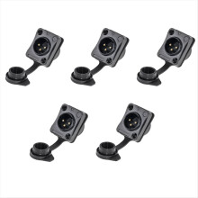 Supporto a 3 poli impermeabile maschio e femmina per microfono con spina audio XLR bilanciata filettata XLR, D
