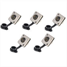 3-polige Halterung, wasserdicht, Mikrofon-Audiostecker XLR, symmetrisch, Gewinde, B