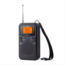 Kannettava taskukokoinen AM/FM-radio, 2-kaistainen digitaaliradio, äänilähetysten vastaanotin, elektroninen laite kuulokeliitännällä
