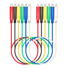 Conjunto de 6 cabos de teste magnéticos de silicone macio e flexível, 30V AC5A, 1 metro (3,3 pés)