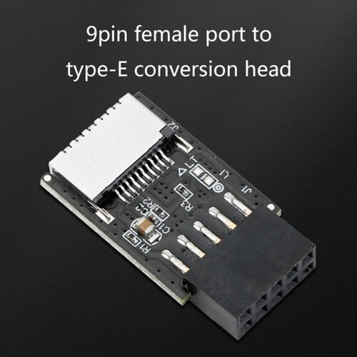5 Stück USB-Frontpanel-Adapter Typ-E Buchse auf 2.0 9-PIN-Stiftleiste für Computer-Motherboard H8WD 2