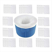 Skimmerkorb für Schwimmbecken, elastischer Filterbeutel, weiß, elastischer Verteiler, Poolnetz, feines Netz