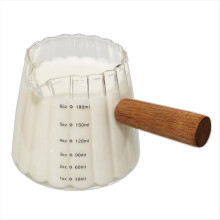 Xícaras de café expresso com cabo de madeira, 177 ml (6 oz), acessórios, jarra para espumar leite, copo medidor de vidro, dose de café expresso