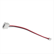 10 pezzi Connettore USB tipo C con filo saldato a pressione diretta Jack femmina Lampada Giocattolo Porta di ricarica con fibbia per scheda Bianco