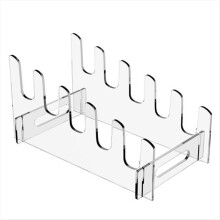 Geschirrtrockengestell, Acryl-Abtropfgestell, platzsparendes Aufbewahrungssystem mit großem Fassungsvermögen, einstöckiger Halter, 5 Ablagen