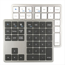 2.4G Bluetooth numeriek toetsenbord Ultradun draadloos numeriek toetsenbord USB oplaadbaar numeriek toetsenbord voor iOS Android Windows Wit
