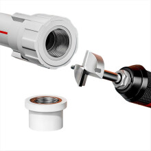 Conjunto de 5 brocas de 26,5 mm com rosca para tubos de água PPR de 1/2 polegada, acessórios para reparo e ferramentas de oficina.