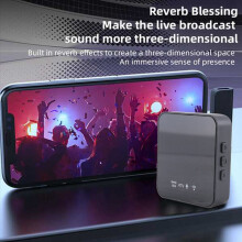 Kabelloses Lavalier-Mikrofon mit USB-C-Anschluss, Aufnahmeclip, Geräuschunterdrückung und Bluetooth-Funktion