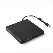 Unidade de DVD externa USB 3.0 portátil +/-RW para gravação de CD-ROM, compatível com laptops e computadores de mesa.