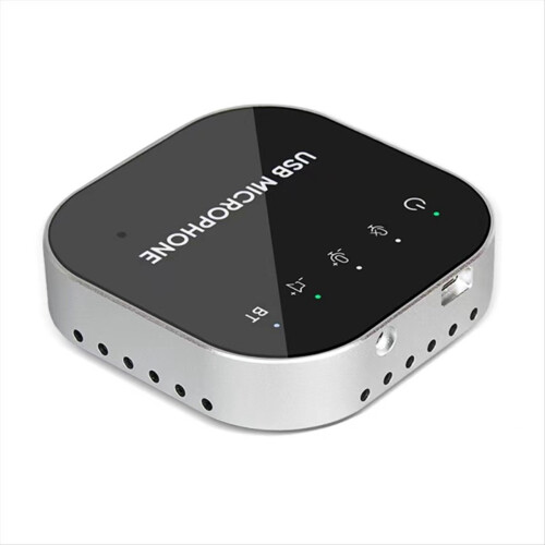 Desktop USB-conferentieluidspreker met BT-microfoon, 360 omnidirectionele condensatorcomputermicrofoon met luidspreker 2