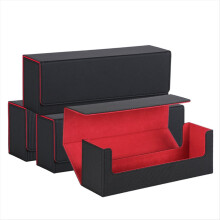 Aufbewahrungsbox für Sammelkarten, PU-Deckcase, Magnetverschluss, blau+schwarz