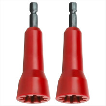 Drahtverdrillzange, Drahtverdrillwerkzeug, Verdrillzange, -Verdrillungssteckdose mit 1/4-Zoll-Bohrfutter, 2er-Pack (Rot)