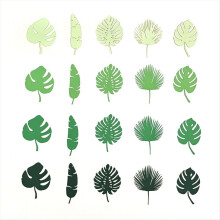 500 Stück Monstera-Papierblätter, Konfetti-Dekoration für Sommerpartys, gefüllte Ballons, Geburtstags- und Hochzeitsdekoration
