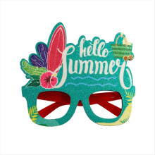 Decorações de festa com tema tropical havaiano de verão, porta-retratos com coqueiro, F