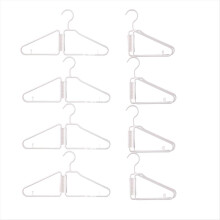 perchas plegables de plástico portátiles para ropa, de viaje (blancas)
