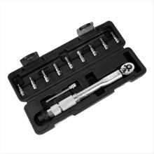 Conjunto de 11 chaves de torque de precisão com escala, encaixe de 1/4", catraca, kit de ferramentas para reparo automotivo, 5-25 Nm, troca rápida.