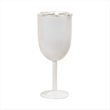 Wijnglas roestvrij staal, dubbele laag, kleur, grote capaciteit, beker, wit