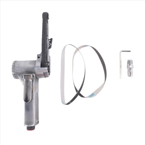 Lixadeira de cinta pneumática de 3/8" com cintas para compressor (pequeno). 1