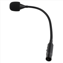 Microfone de pescoço de ganso flexível de 3 pinos com redução de ruído para salas de reunião.