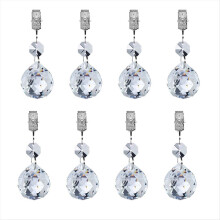 Conjunto de 8 pesos de cristal para toalha de mesa, ideais para pendurar cortinas, chuveiros e jardins.