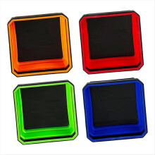 Juego de bandejas de herramientas magnéticas plegables, paquete de 4 cuencos de silicona cuadrados plegables de 4,5 pulgadas con base de doble cara.