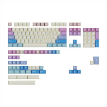 Conjunto de 150 teclas em PBT com perfil Cherry e tecnologia de sublimação, compatível com a maioria dos teclados mecânicos.