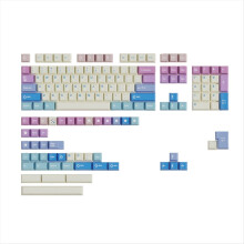 Conjunto de 150 teclas em PBT com perfil Cherry e tecnologia de sublimação, compatível com a maioria dos teclados mecânicos.