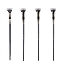 Gegolfde wimperborstel, waaierborstel voor wimpers, wimperseparator, kam boven en onder ogen (4 stuks)