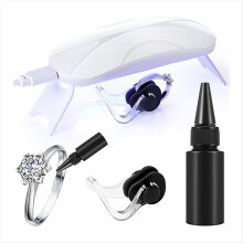 Kleber mit UV-Licht und Silikon. Einfache Anwendung und Entfernung. Ringschützer für Damen und Herren. Passend für jede Körperform.
