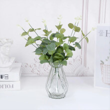 20 unidades de plantas artificiais de seda com folhas de eucalipto para decoração DIY em casa, jardim, casamento e scrapbooking.