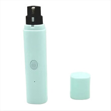 Cortaúñas eléctrico para perros, recargable por USB, con luz LED, silencioso, para patas de gato, color azul